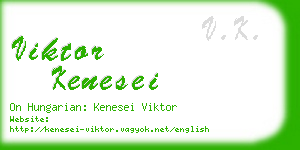 viktor kenesei business card